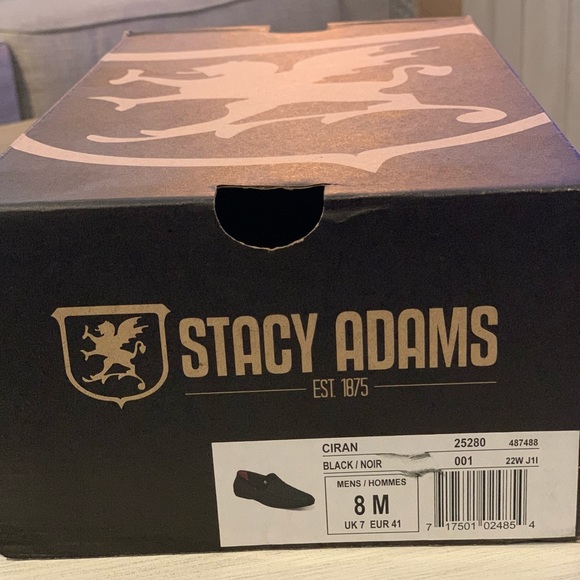 * NEW Stacy Adams Ciran Black Loafers Knit shoes 8M  NIB * - Picture 7 of 7